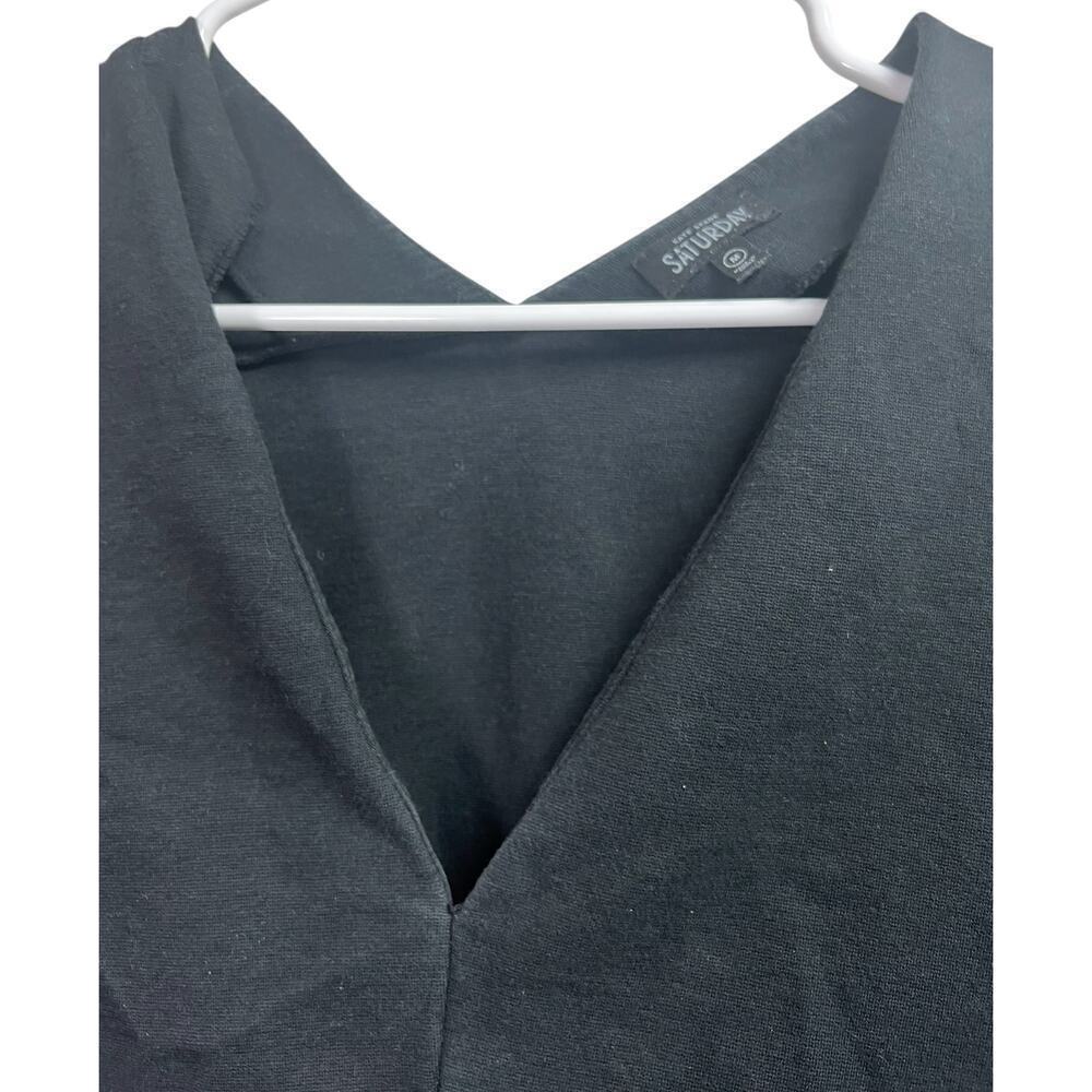 Kate Spade Saturday Black V-Neck Women's Top Medium - Picture 4 of 8